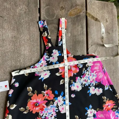 Newbury Kustom Womens Dress Sz S Black Floral Print Halter Knot Sundress USA NEW