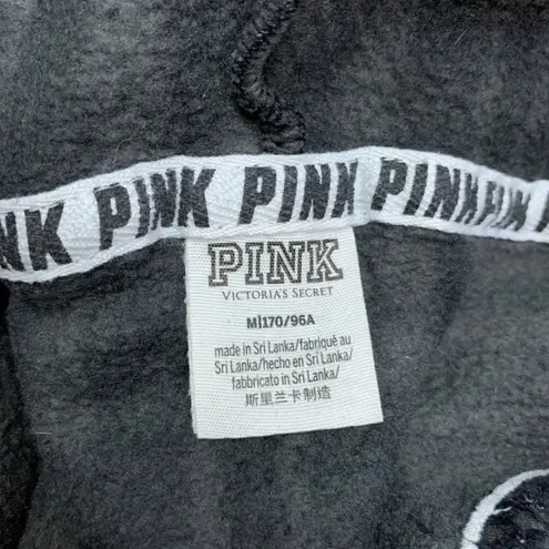 PINK - Victoria's Secret  Gray Plaid Quarter Zip Pullover Womens‎ Medium Sweatshirt