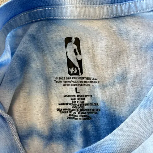 Nba Unisex Golden State Warriors Blue/White Tie Dye Short Sleeve Tshirt - L