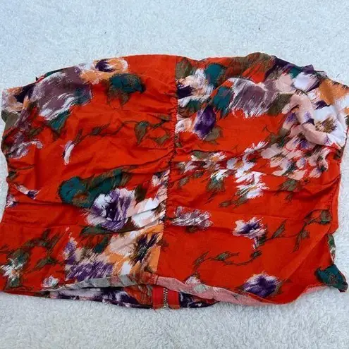 H&M  Cute Bright Floral Summer Tube Top Size 8
