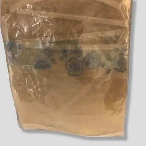 NWT Vintage Paula Young Rain Hood Bonnet Poly Tricot Waterproof Floral Blue OS