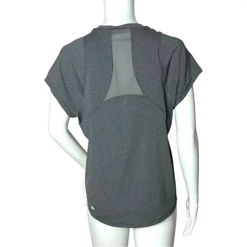 All In Motion  Women's Athletic Tee Gray Mesh Back Detail Short Sleeve