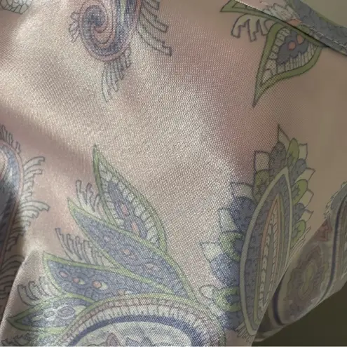 Sophia By Delicates Vintage Sheer Maxi Nightgown Small Paisley Chiffon Satin Purple