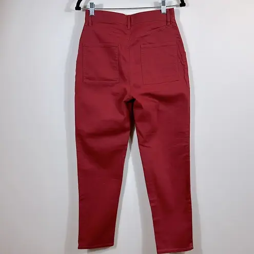 Wilfred Free Aritzia Red Denim Button Fly High Waisted Belen Women Jeans Size 6