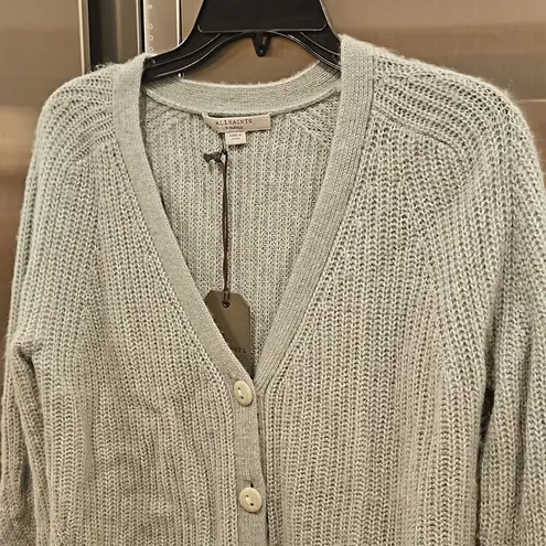 ALLSAINTS ππ Leanne Wool & Alpaca Blend Cardigan ~ Green Bay Sage Green XS NWT