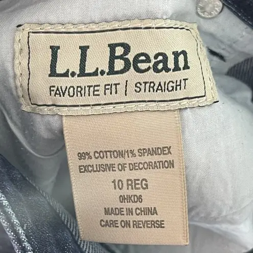 L.L.Bean  Cropped Jeans Womens 10 Favorite Fit Straight