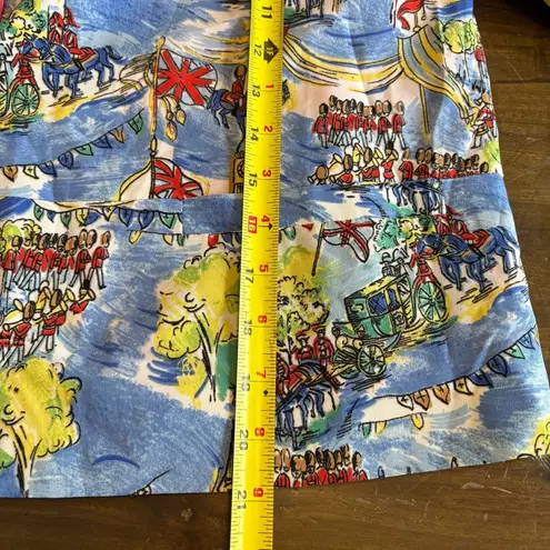 River Island Vintage London England Novelty Print Jacket Blazer Fun Art Travel