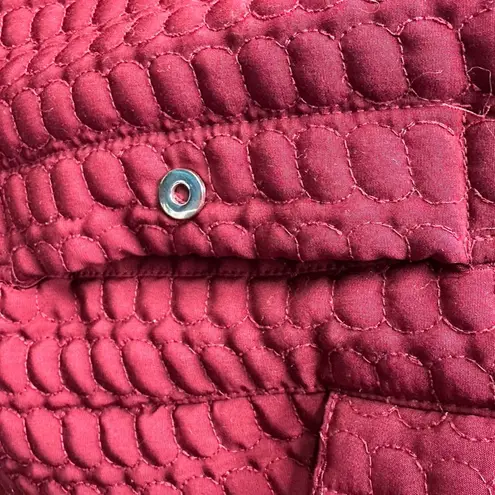 Gallery Women's Size XL Red Lightweight Quilted Jacket Coat Utility Barn Jacket