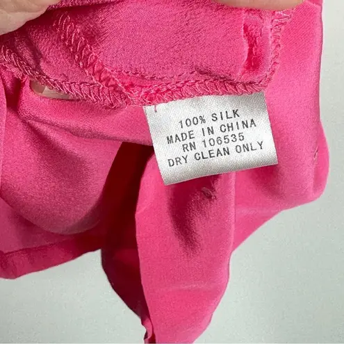 Madison Marcus One Shoulder Silk Pink Ruffle Mini Sequin Detailed Dress Size XS