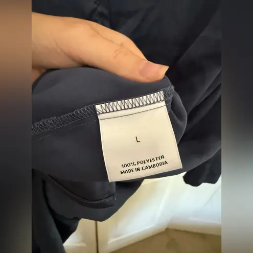 Van Winkle & Co. Navy Blue Button Down Collared Sleep Dress Long Shirt Large