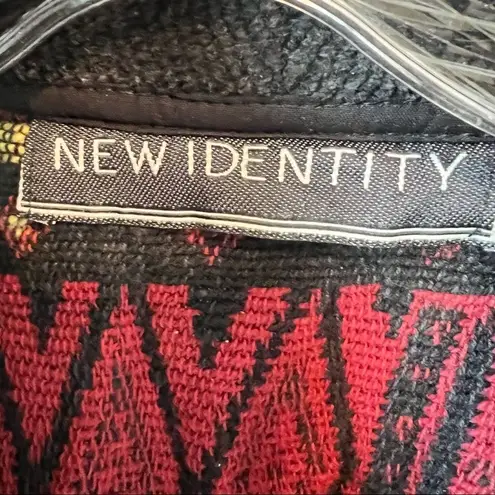 Vintage New Identity Southwest Cropped Gaucho Tapestry Blanket Jacket Orange Size M