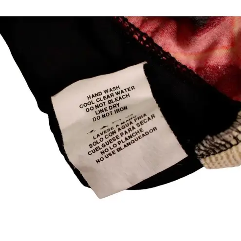 A & H Sportswear On Fire Black Tank 1pc Swimsuit Built in Bra sz MEDIUM (8