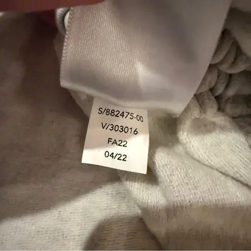 Athleta Lombard Gray Ruched 3/4 Sleeve Crewneck Sweater Sweatshirt Sz S