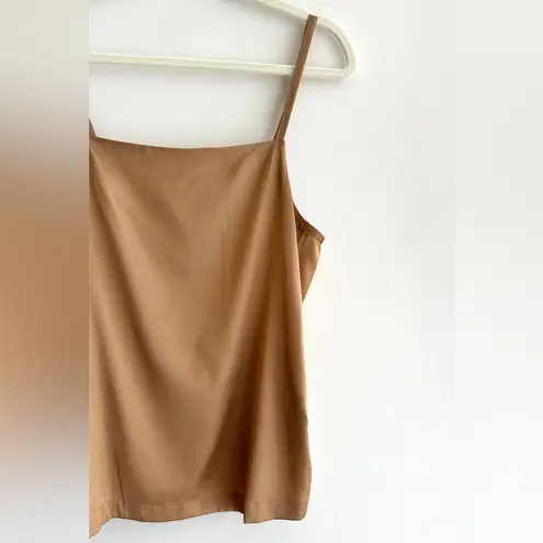 Soma  Satin Tank Top, Beige/Tan, Size Medium