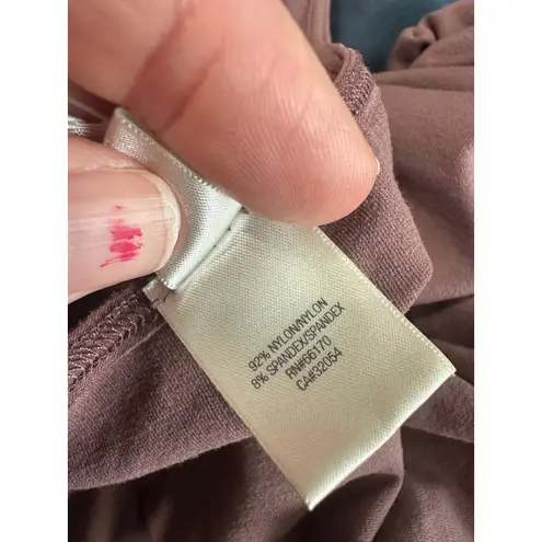 Eloise Seamless Tank Top Brown V Neck Sleeveless Basic Everyday Layering Size S