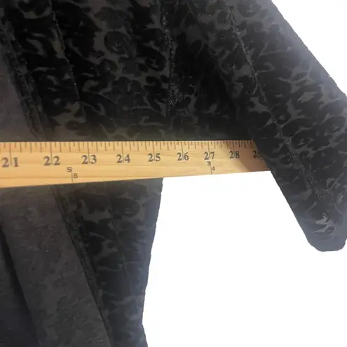 Cest La Vie Women's Size Large Whimsical Goth Witchy Velvet Open Front Cardigan Black