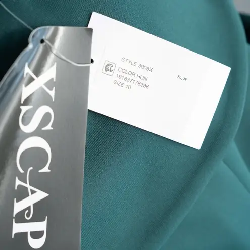 XScape Evenings Camila Long Off The Shoulder Crepe Dress