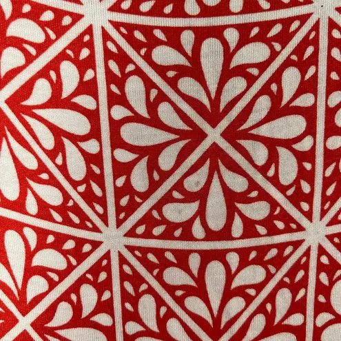 BODEN AMELIE JERSEY DRESS IN FLAME SCARLET / FLORAL MOSAIC SIZE 12 Long Red