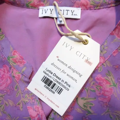 NWT Ivy City Co. Lydia in Pink Floral Flowy Tiered A