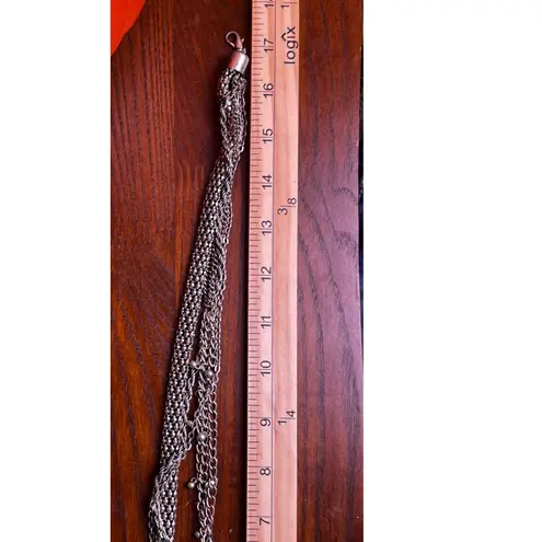 Layered Chain Necklace Set Silver Tone Statement Fashion Jewelry Western