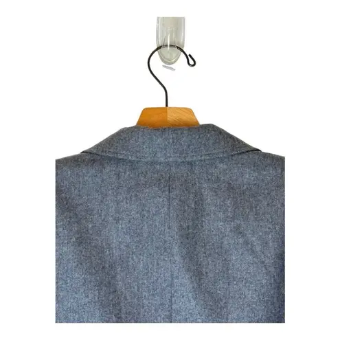 Pendleton Blazer Women 10 Gray Virgin Wool Single Breasted 3 Button Close Preppy