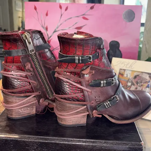 FREEBIRD by Steven Crue NWT wine multi booties- not included in promotions