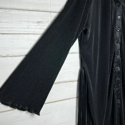 Mable Disco Plisse Mini Dress Black Size Small