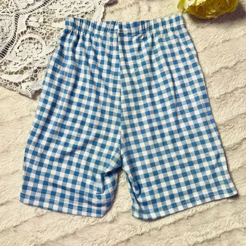 Gingham Shorts Blue Size XS