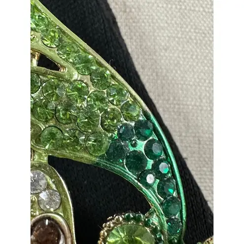 Stunning Runway Crystal Rose Necklace Lizard Butterfly Maybe Natasha Red