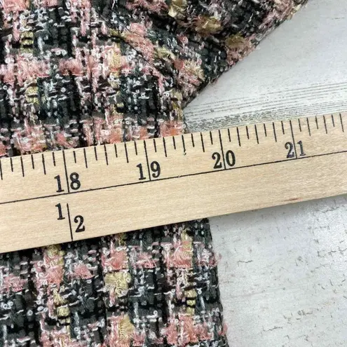 Koret Old Money Editorial Romantic Blazer Jacket size 10 Pink Black Lace Trim