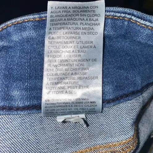 Chico's Chico’s Pull-On Blue Denim Jegging Ankle Jeans Lightly Distressed Size 14R