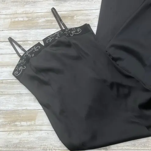 Rampage VTG Y2K  Dress Gown Sz 9 Black Maxi Whimsigoth Fairy Glam Witchy Prom