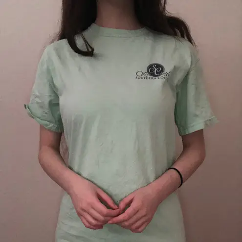 Southern Couture mint green shirt