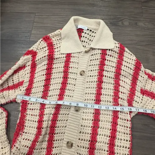 ZARA  Striped Crochet Cardigan