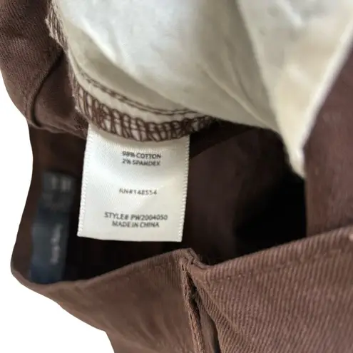 Indigo Rising Women’s Brown Raw Hemline Mid Rise Relaxed Bootcut Jeans Size 27