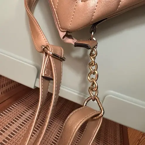 Nicole Miller  Brassy gold chain crossbody bag purse