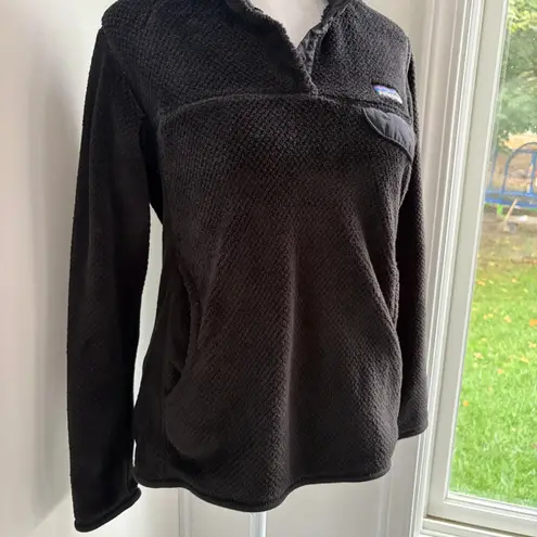 Patagonia  T-Snap ReTool Black Small Sweater Quarter Button Fleece Shacket - Image 4