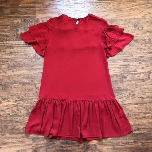 ASOS New  Short Sleeve Drop Waist‎ Dress with Ruffles