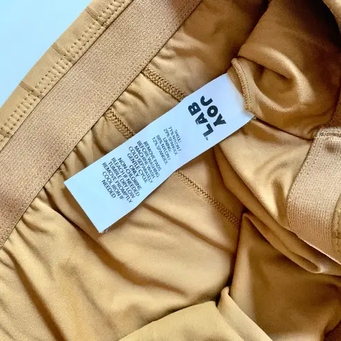 JoyLab Mustard Yellow Stripe Zipper Crop Top US Medium