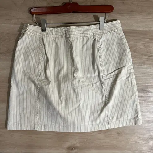 Dockers Tan Beige Pinstriped Size 8 Golf Pickleball Tennis Skorts Cotton Blend