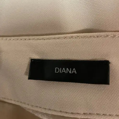 St. John Diana Straight Leg High Rise Trouser Beige Size 16