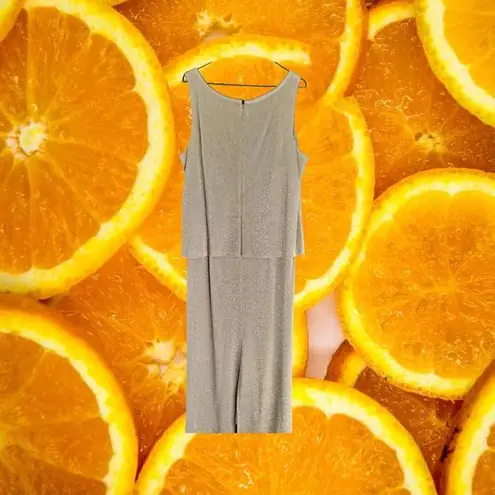 Alex Evening‎ 2 Piece Tan Sparkly Dress with Jacket Size 18