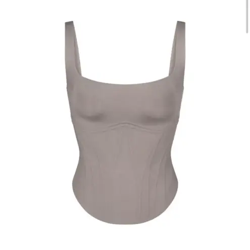 SKIMS NWT Bonded Long Corset Steel 4X | Shapewear Corset Top Bustier