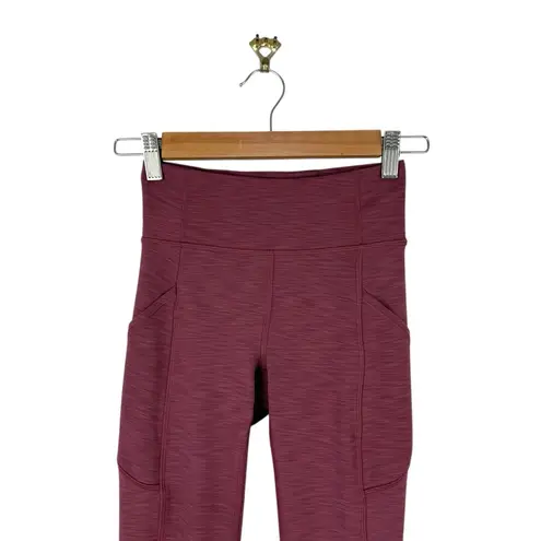 Lululemon  Invigorate High Rise Tight 25" Sz 2 Heathered Mulled Wine W5CQLS