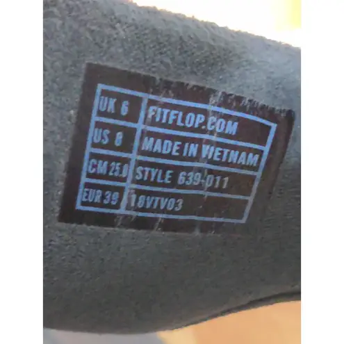 FitFlop Silver Lulu Superglitz Sandals Thong Flip Flop Sequins - Size 8