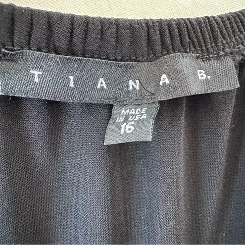 NWT Tiana B. Little Black Dress Ruffle Top Off