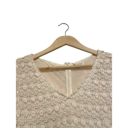 Velvet by Graham Spencer Crochet Mini Dress Women Size Small White Lace Boho