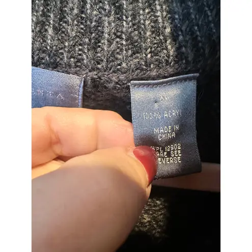 Oscar de la Renta Oversized 3/4 Button Pullover Oversized Fisherman Sweater XL