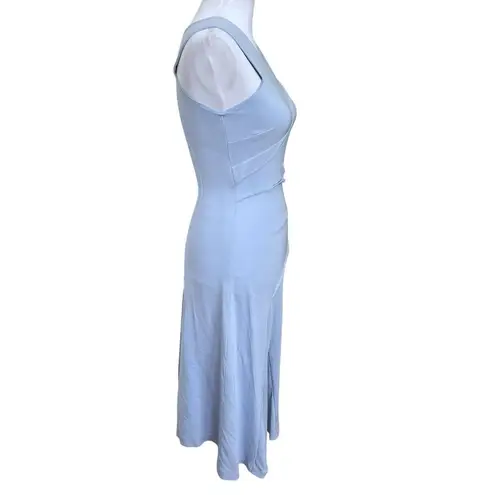 Reiss Paige Midi Dress Women’s Size 0 Blue Pleated Racerback A-Line Sleeveless