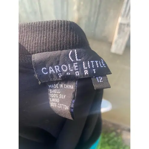 carole little Size L//Vintage 90s Novelty Print Tulip Floral Silk Dress